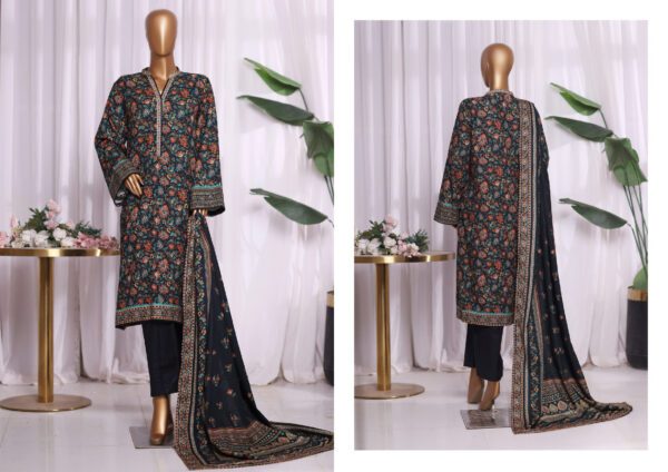 Printed Khaddar 3 Pc Winter Collection by Bin Saeed - Multi